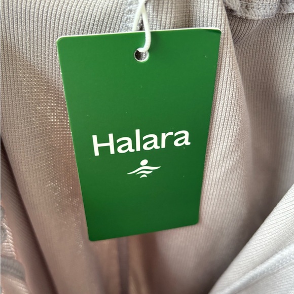 HALARA High Waist Waffle Knit Wide Leg Pants Gray Size Large Long NWT - Picture 8 of 11